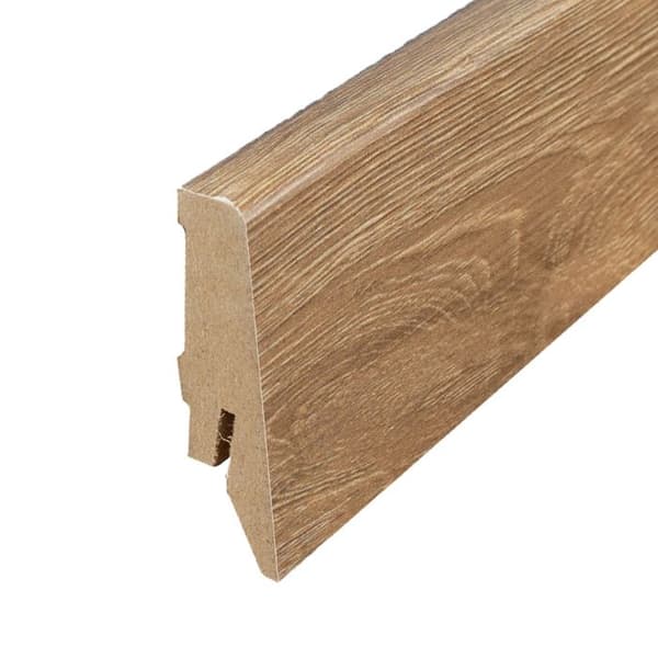 PROVISTON Modern sockel 18 x 58 x 2400 mm Medium (MDF) Belagd Leine Ek Dekor