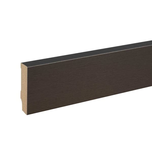 PROVISTON Modern Sockellist 16 x 58 x 2500 mm Medium (MDF) Titanium fyrkantig profil