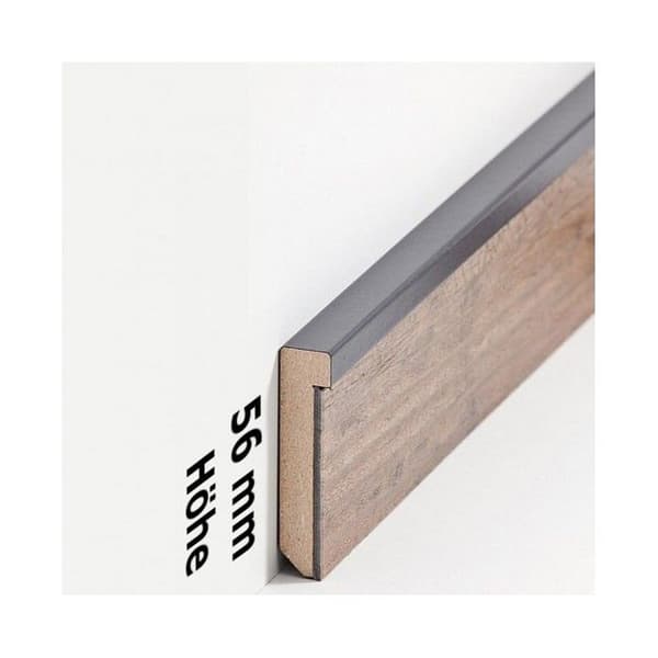 Plint Frankfurt MDF 13 x 56 x 2500 mm Plint för vinylgolv av PROVISTON Antracit