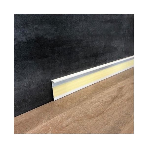 Plinth i PVC hård 7 x 55 x 2500 mm vit limmad 7 mm av PROVISTON