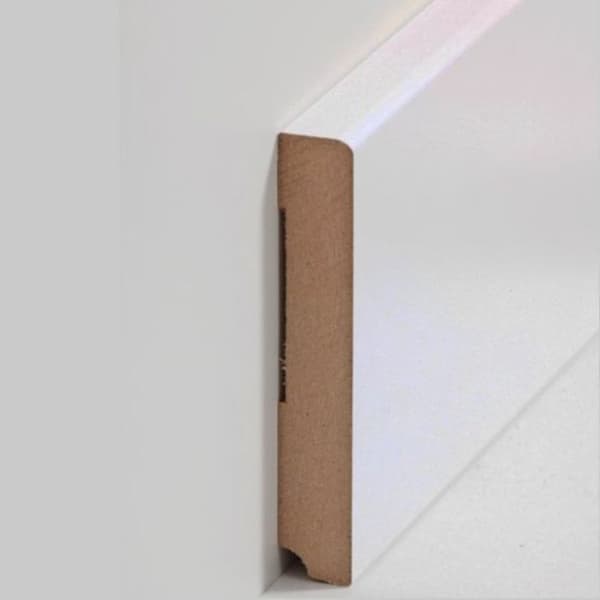 PROVISTON MDF-sockel 19 x 115 x 2500 mm Vit att limma, skruva &amp; spikbelagd MDF-kärna 25 meter | 10 stycken