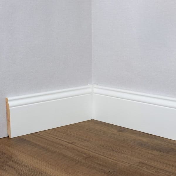 PROVISTON Formgjutna sockel 19 x 115 x 2500 mm Vit massivträ Klassisk sockel 62,5 meter | 25 stycken