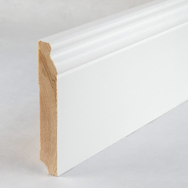 PROVISTON Formgjutna sockel 19 x 115 x 2500 mm Vit massivträ Klassisk sockel 62,5 meter | 25 stycken