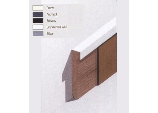 PROVISTON MDF-sockel för vinylgolv 13 x 60 x 2500 mm svart att limma, skruva &amp; spikbelagd MDF-kärna 25 meter | 10 st
