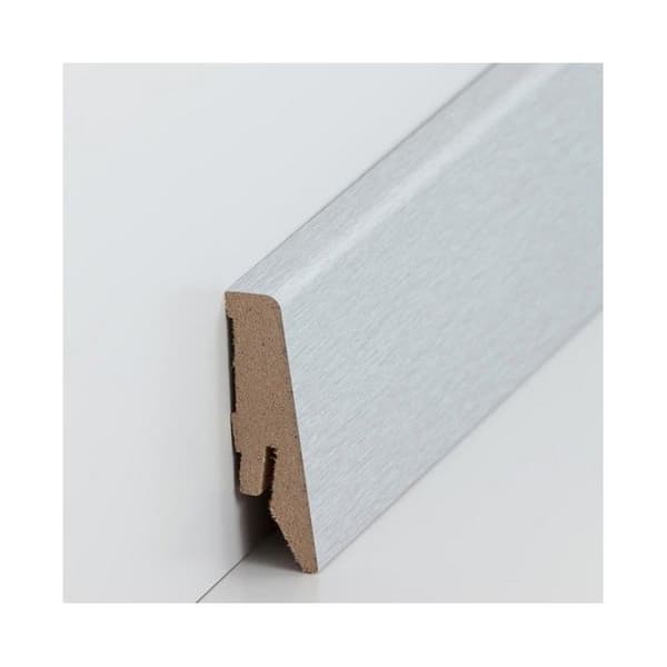 Plint MDF 18 x 58 x 2500 mm Aluminium från PROVISTON