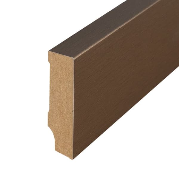 PROVISTON Modern fyrkantig golvlister 16 x 58 x 2500 mm Medium (MDF) bronsbelagd