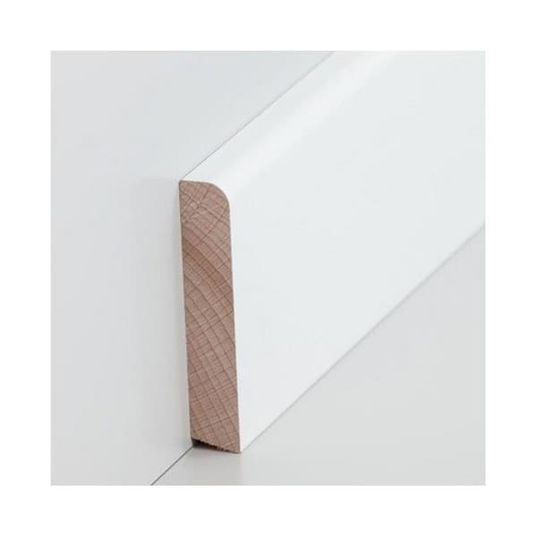 Plinth i massivt trä 13 x 70 x 2500 mm vit Plinth av PROVISTON
