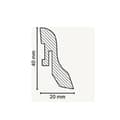 Miniatyrbild 2 av 3: Plint MDF 20 x 40 x 2500 mm kärna MDF filmad Plint av PROVISTON Antik brunt ek