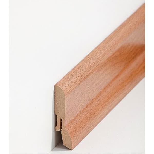 PROVISTON Sockel nr 380 MDF 20 x 60 x 2500 mm valnöt för att limma, skruva &amp; spika, till klämma Belagd MDF-kärna 12,5 meter | 5 stycken