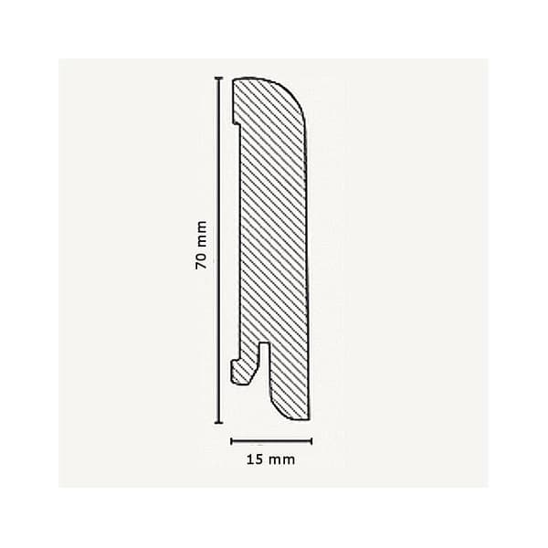 Plinta Beläggning i trä 15 x 70 x 2500 mm Körsbär Plinta
