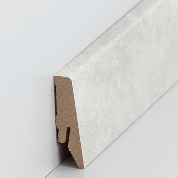 PROVISTON MDF-sockel 18 x 58 x 2500 mm marmor för att limma, klippa, skruva &amp; spikbelagd MDF-kärna 12,5 meter | 5 stycken