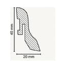 Miniatyrbild 2 av 2: PROVISTON Formgjuten sockel 20 x 40 x 2500 mm Merbau MDF-belagd 12,5 meter | 5 stycken