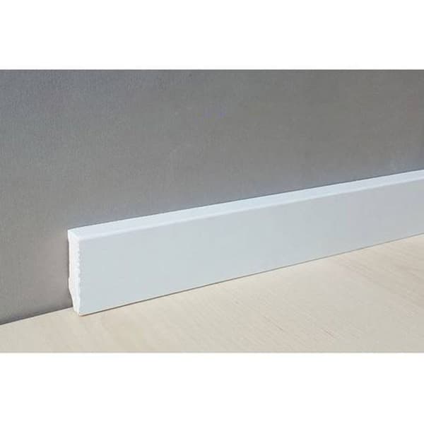 PROVISTON Massiv träsockel 10 x 40 x 2500 mm Vit att limma, skruva &amp; spik 25 meter | 10 stycken