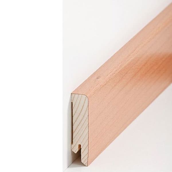 PROVISTON Sockel i fanerad trä 16 x 60 x 2500 mm bok 25 meter | 10 stycken
