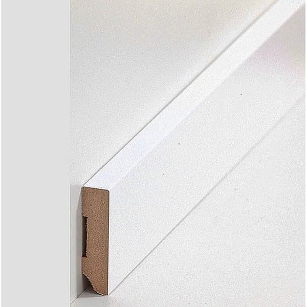 PROVISTON MDF-sockel 13 x 40 x 2500 mm Vit att limma, skruva &amp; spikbelagd MDF-kärna 62,5 meter | 25 stycken