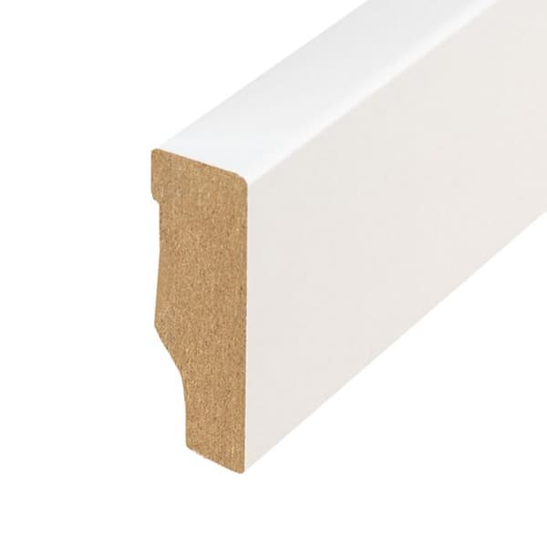 PROVISTON Modern golvlister Skarpa kanter 13 x 40 x 2400 mm Medium (MDF) Vitlackerad kan målas
