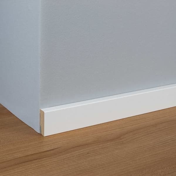 PROVISTON Modern golvlister Skarpa kanter 13 x 40 x 2400 mm Medium (MDF) Vitlackerad kan målas