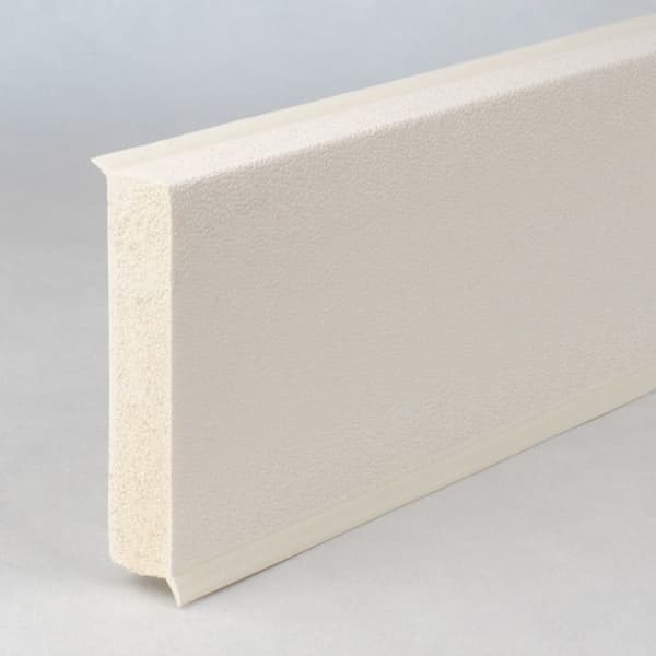 Plint PVC expanderad 12 x 60 x 2500 mm Mjuk läpp färgad i massan av PROVISTON vit