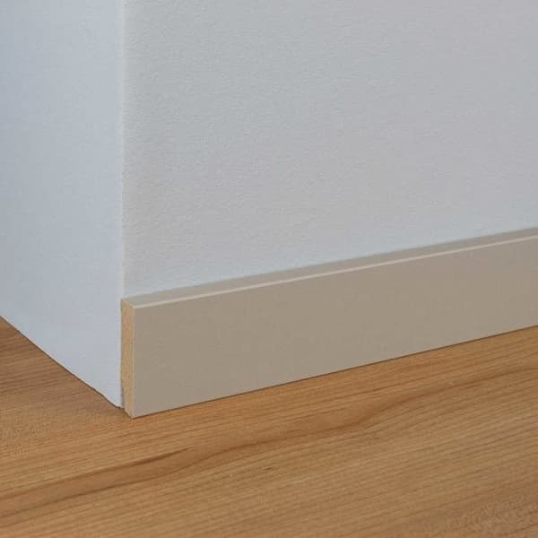PROVISTON MDF-sockel 13 x 58 x 2400 mm sand för att limma, klämma, skruva &amp; spikbelagd MDF-kärna 12 meter | 5 stycken