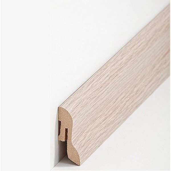 PROVISTON Sockel nr 335 MDF 20 x 40 x 2500 mm Ek för att limma, skruva &amp; spika, för att klämma Belagd MDF-kärna 62,5 meter | 25 stycken