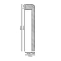 Miniatyrbild 2 av 3: Baguette för golvplattor Upp till 85 mm i H 19 x 96 x 2500 mm MDF Brun av PROVISTON