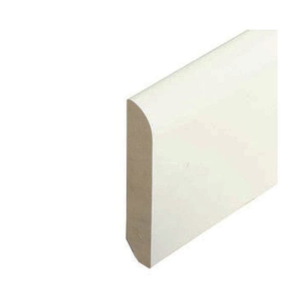 Plinth i massivt trä 10 x 58 x 2400 mm vit av PROVISTON
