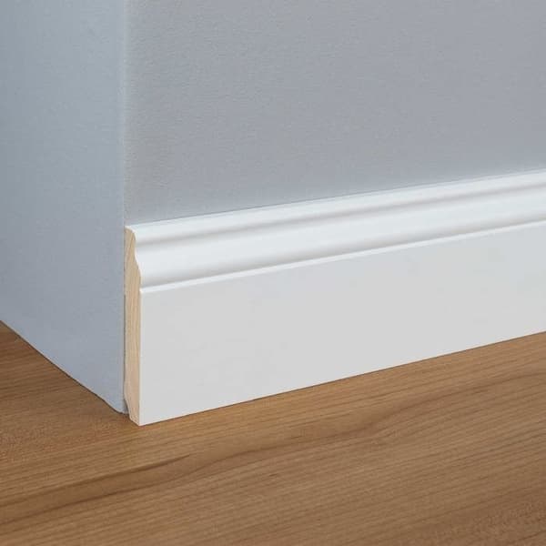 PROVISTON Louis XV-stil Gjuten sockel 16 x 96 x 2400 mm i vitmålat massivt trä
