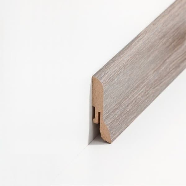PROVISTON MDF-sockel 20 x 60 x 2500 mm Ek att limma, skruva &amp; spik, klämma Belagd MDF kärna 25 meter | 10 stycken