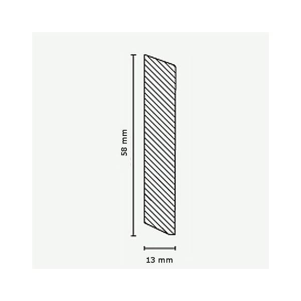 Massiv plint 13 x 58 x 2400 mm Vit massiv plint av PROVISTON