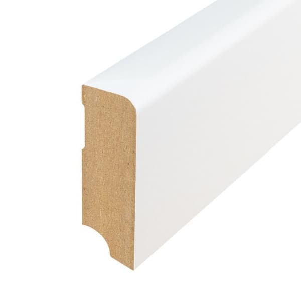 PROVISTON MDF-sockel 19 x 58 x 2400 mm Vit att limma, klippa, skruva &amp; spikbelagd MDF-kärna 24 meter | 10 stycken