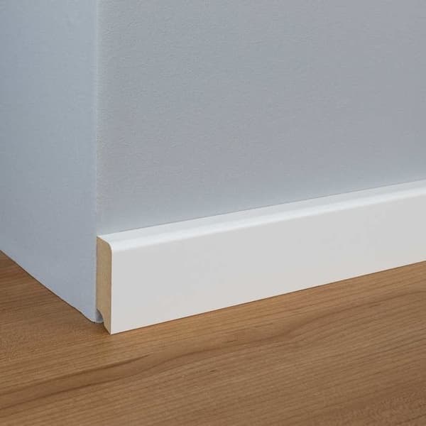 PROVISTON MDF-sockel 19 x 58 x 2400 mm Vit att limma, klippa, skruva &amp; spikbelagd MDF-kärna 24 meter | 10 stycken