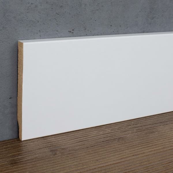 PROVISTON MDF-sockel 13 x 110 x 2500 mm Vit att limma, skruva &amp; spikbelagd MDF-kärna 62,5 meter | 25 stycken