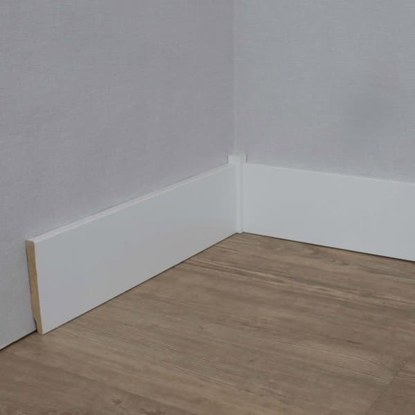 PROVISTON MDF-sockel 13 x 110 x 2500 mm Vit att limma, skruva &amp; spikbelagd MDF-kärna 62,5 meter | 25 stycken