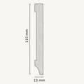 Miniatyrbild 2 av 6: PROVISTON MDF-sockel 13 x 110 x 2500 mm Vit att limma, skruva &amp; spikbelagd MDF-kärna 62,5 meter | 25 stycken