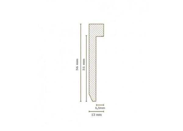 PROVISTON MDF Sockel 13 x 56 x 2500 mm Svartbelagd MDF Sockel för vinylgolv 62,5 meter | 25 stycken