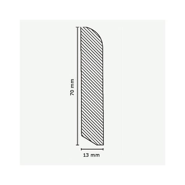 Massivträskåp 13 x 70 x 2500 mm ask Plinth av PROVISTON