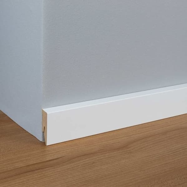 PROVISTON MDF-sockel 15 x 50 x 2400 mm vit för att limma, klämma, skruva &amp; spikbelagd MDF-kärna 60 meter | 25 stycken