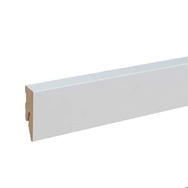 PROVISTON MDF-sockel 15 x 50 x 2400 mm vit för att limma, klämma, skruva &amp; spikbelagd MDF-kärna 60 meter | 25 stycken