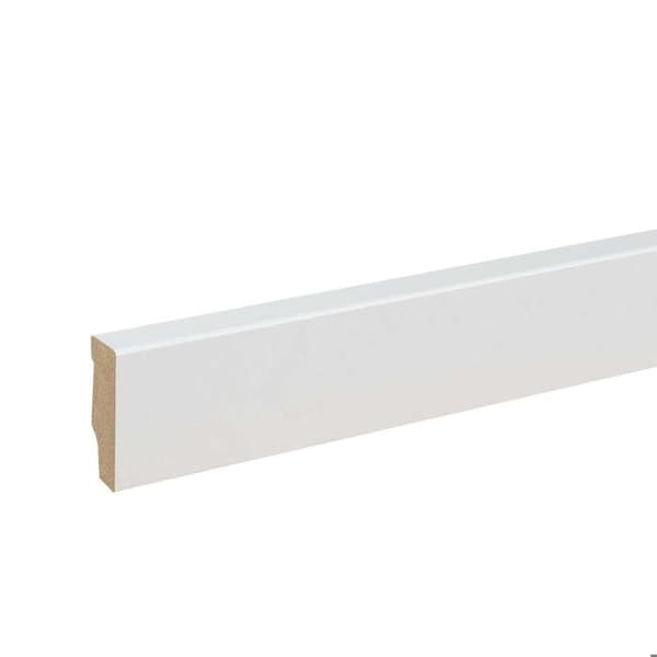 PROVISTON MDF-sockel 13 x 40 x 2400 mm Vit att limma, klippa, skruva &amp; spikbelagd MDF-kärna 60 meter | 25 stycken