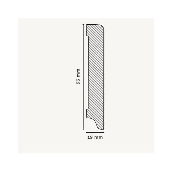 Plint MDF 19 x 96 x 2500 mm MDF belagd Svart plint av PROVISTON
