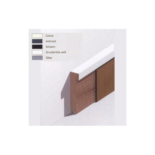 Plint Frankfurt MDF 13 x 56 x 2500 mm Plint för vinylgolv av PROVISTON Vit