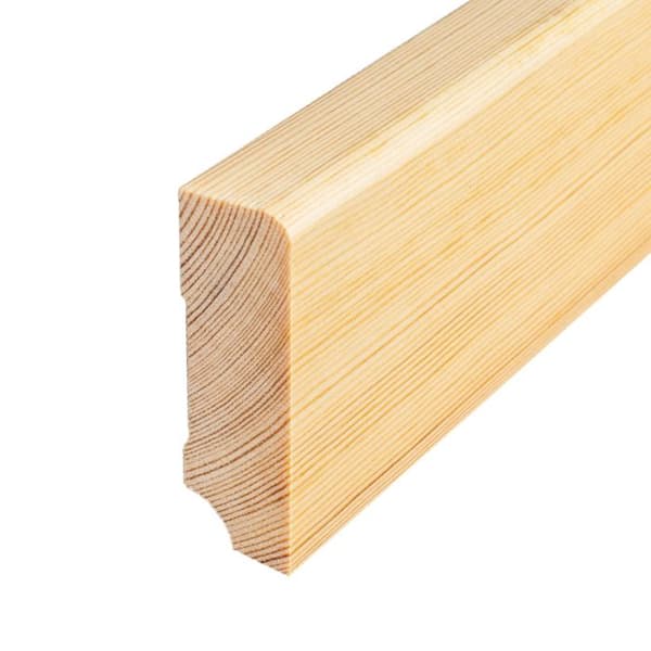 PROVISTON Massiv träsockel 19 x 60 x 2500 mm Furu att limma, skruva &amp; spik 12,5 meter | 5 stycken