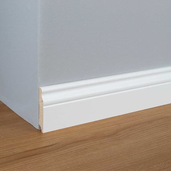 PROVISTON Louis XV-stil Gjuten sockel 14 x 70 x 2500 mm i vitmålat massivt trä