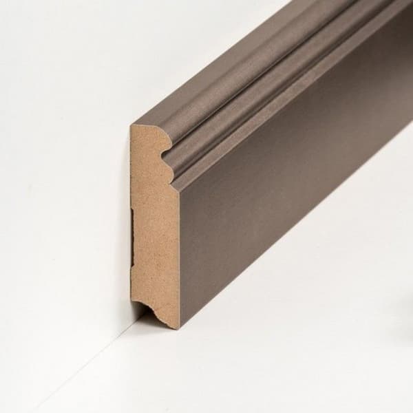 PROVISTON MDF Sockel 19 x 80 x 2500 mm Brun att limma, skruva &amp; spikbelagd MDF-kärna 25 meter | 10 stycken