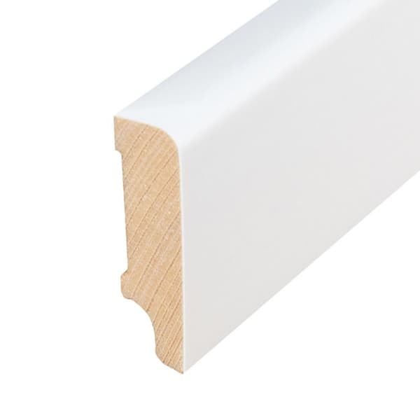 PROVISTON Fanerad träsockel 12 x 40 x 2400 mm Vit Massivt fanerat trä 60 meter | 25 stycken