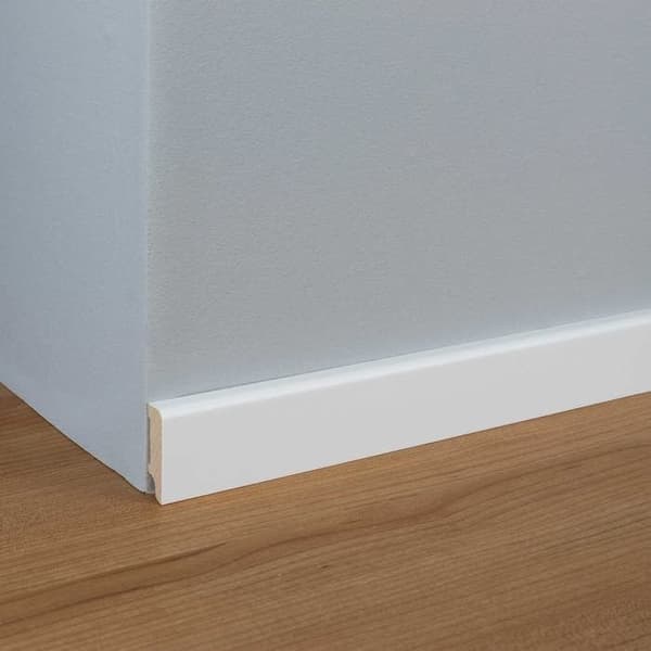 PROVISTON Fanerad träsockel 12 x 40 x 2400 mm Vit Massivt fanerat trä 60 meter | 25 stycken