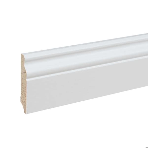 PROVISTON Sockel i massiv trä Louis XVI-stil 14 x 70 x 2500 mm Vit att limma, skruva &amp; spik 12,5 meter | 5 stycken