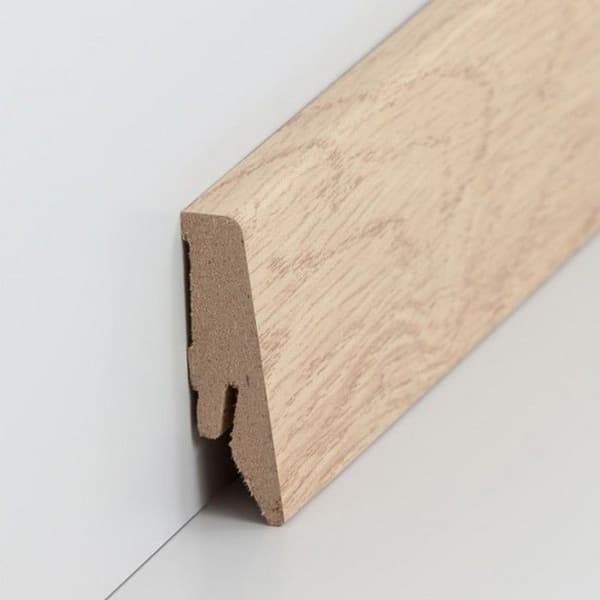 PROVISTON Sockel nr 216 MDF 18 x 58 x 2500 mm ek för att limma, klämma, skruva &amp; spika Belagd MDF-kärna 12,5 meter | 5 stycken