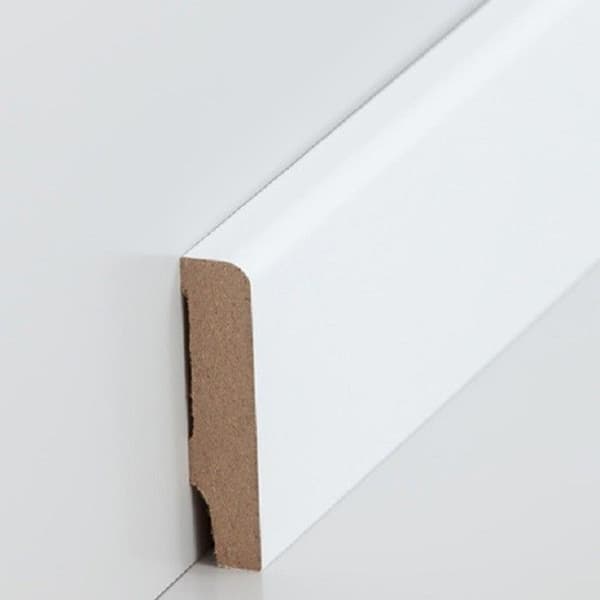 PROVISTON MDF-sockel 13 x 58 x 2500 mm Vit att limma, skruva &amp; spikbelagd MDF-kärna 25 meter | 10 stycken