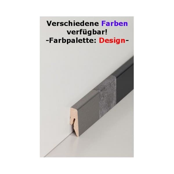 Plint MDF 15 x 40 x 2500 mm Design Plint av PROVISTON Färg aluminium